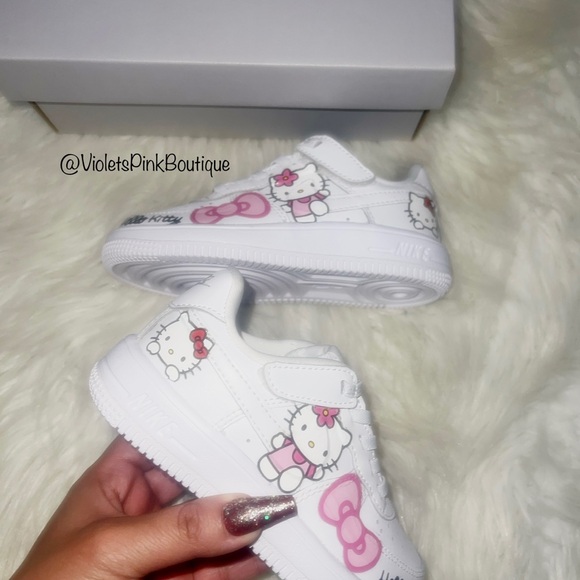 Kids Shoes Hello Kitty custom Air Force One Sneakers - Picture 7 of 7